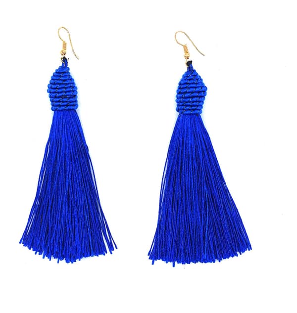 Øreringe Tassel Blue