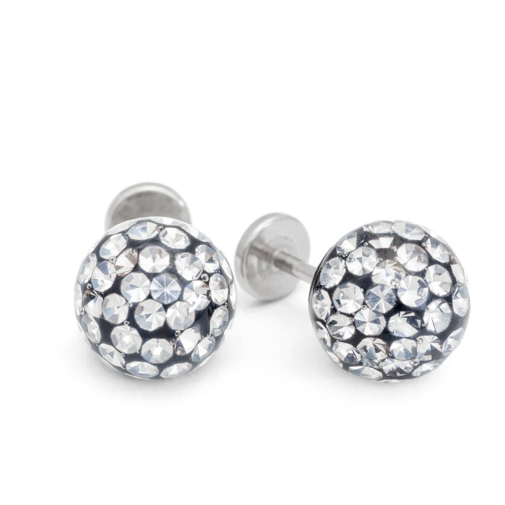 Örhängen med platt baksida, både allergivänliga och bekväma: SPARKLING ESMERALDA MIDNIGHT 8