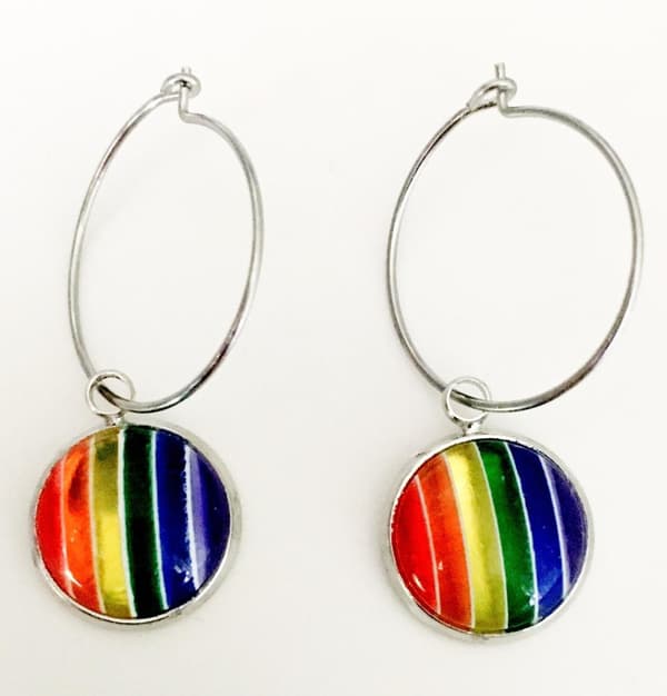 Creoler Pride Regnbågssmycke HBTQ Rostfritt stål Örhängen
