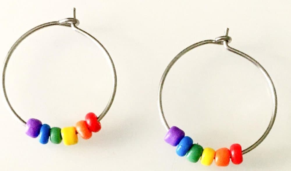 Örhängen Creoler Pride HBTQ Regnbågssmycke Symbol Rostfritt