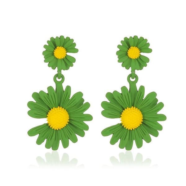 Sterling silver tusensköna örhängen solros blomma flera färger