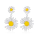 Miniatyrbild 1 av 4: Sterling silver tusensköna örhängen solros blomma flera färger