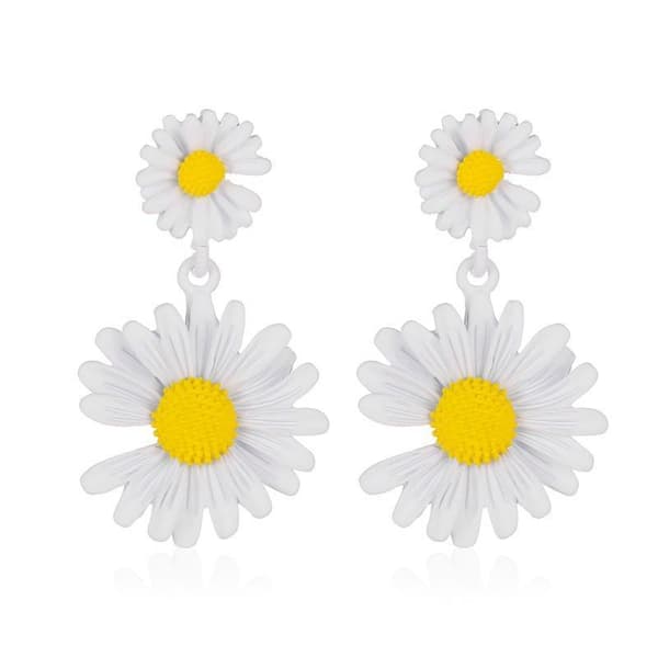 Sterling silver tusensköna örhängen solros blomma flera färger