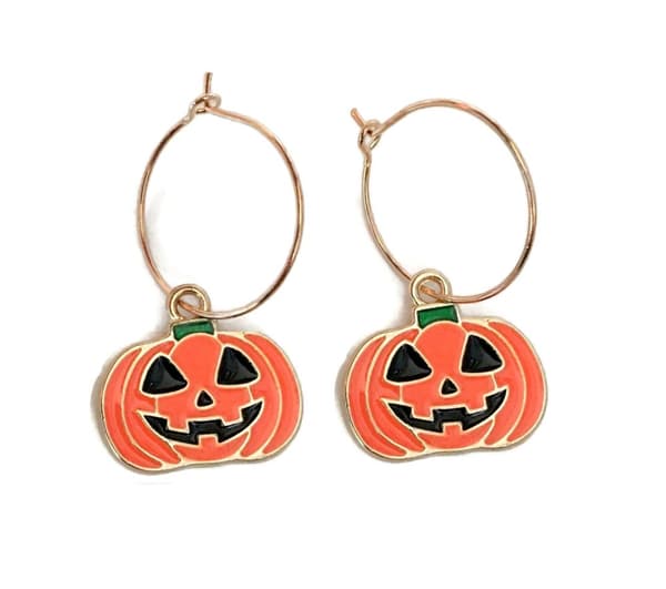 Earrings - Creoles - Pumpkin