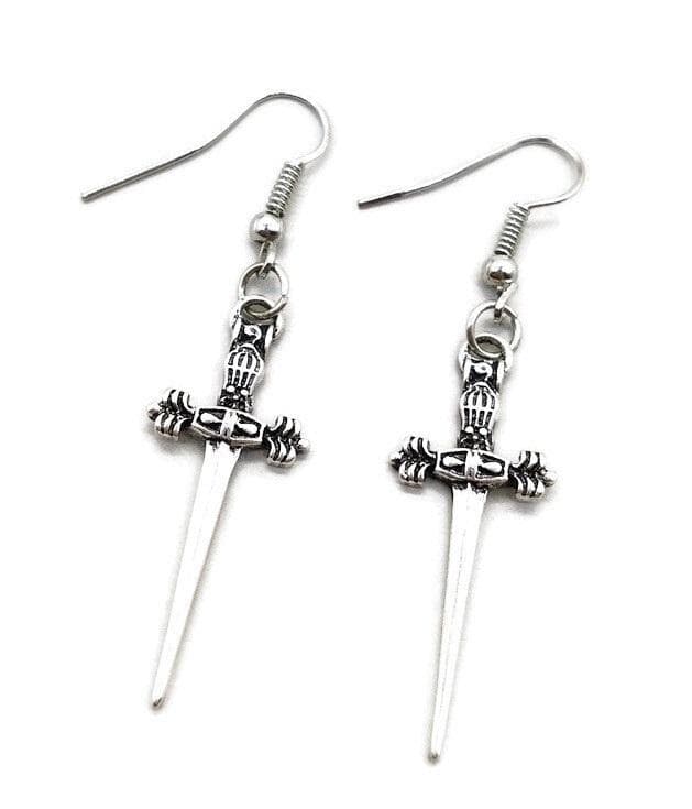 Örhängen Svärd Dagger Sword Kniv Vapen Rostfri krok