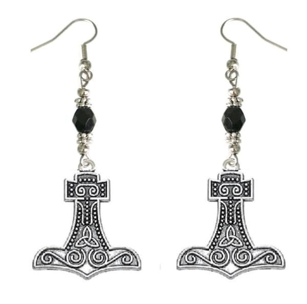 Earrings - Thors Hammer - Mjollnir - Bead