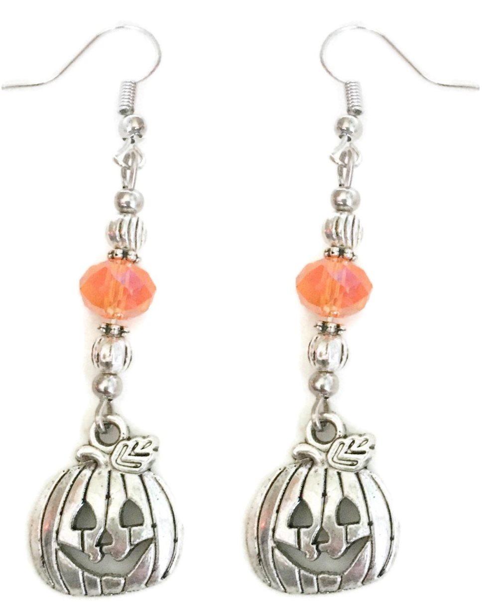 Örhängen Pumpa Halloween Orange Pumpkin Jack O Lantern