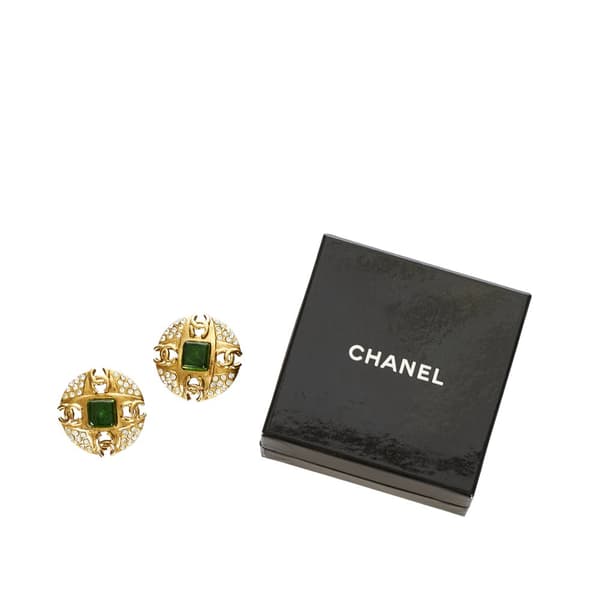Pre-owned Chanel CC Clip-on Earrings Gold
