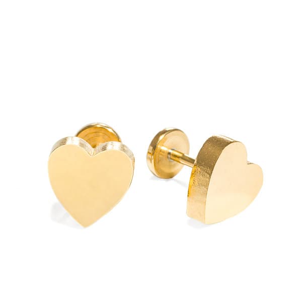 Örhängen med platt baksida, både allergivänliga och bekväma: LOVELY GOLD 8