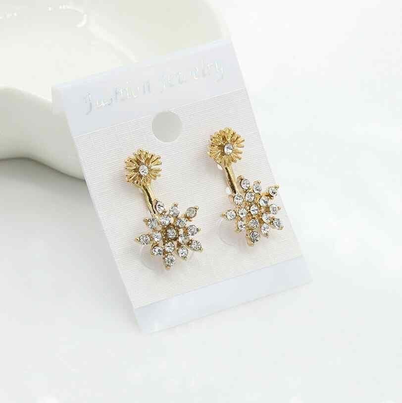 Guld Örhängen till Jul / Christmas - Snöflinga med Rhinestone