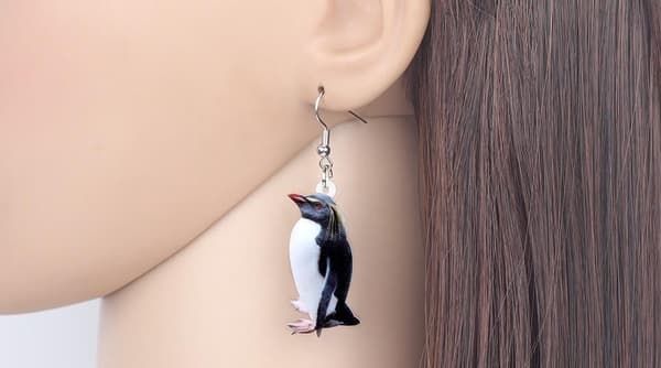Earrings - Penguin - Acrylic