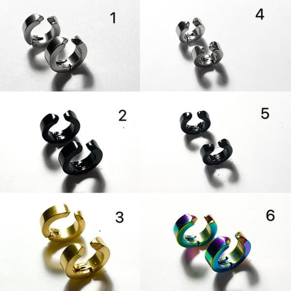 Clip-on  cuffs fake örhängen ( 1 par)