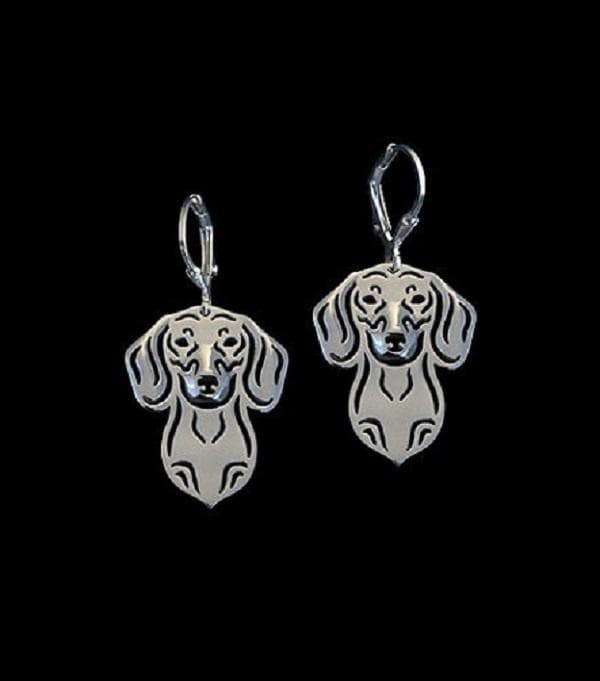 Örhängen TAX Korthårig Hund Silverfärgad Djurälskare Dachshund