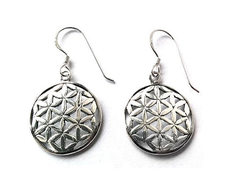 Örhängen, Flower Of Life - 925 silver