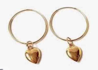 HEART GOLD NEW! ÖRHÄNGE bara UNIKA Design HANDMADE LOVE
