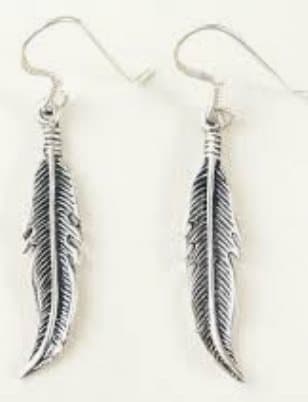 FEATHERS SILVER NEW! ÖRHÄNGE bara UNIKA Design HANDMADE LOVE