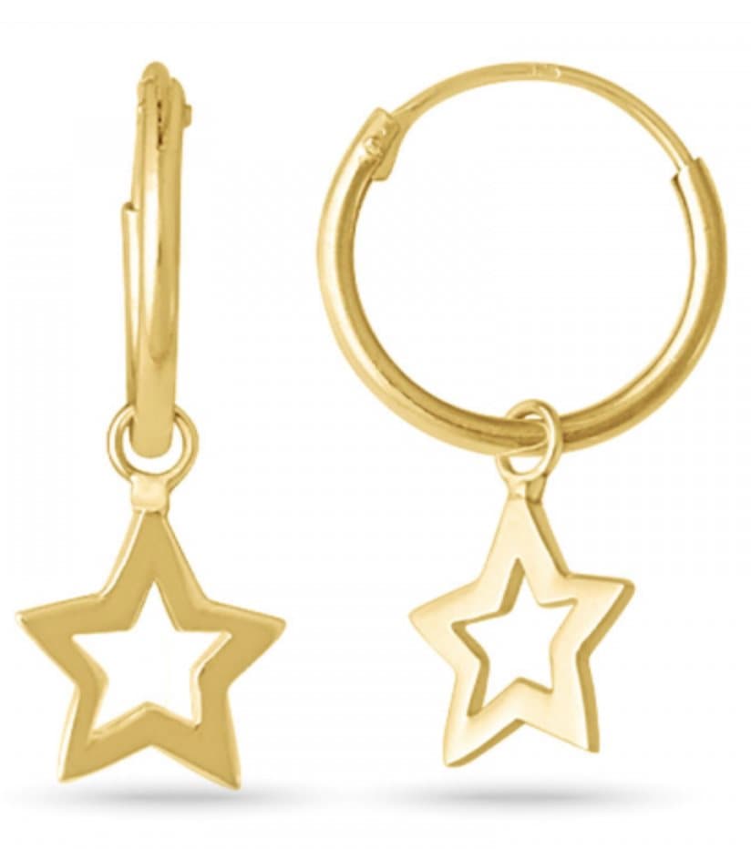STARS GOLD NEW! ÖRHÄNGE bara UNIKA Design HANDMADE LOVE