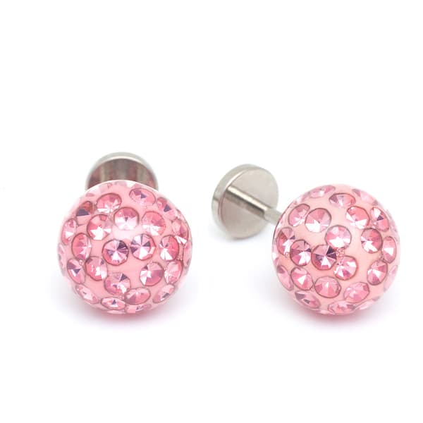 Örhängen med platt baksida, både allergivänliga och bekväma: ESMERALDA ROSE 8
