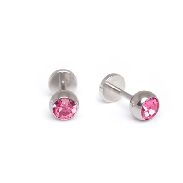 Örhängen med platt baksida, både allergivänliga och bekväma: AURORA ROSE 5