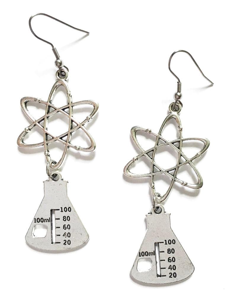 Örhängen Atom Molekyl Mått Labb Biokemi Kemi Rostfri krok