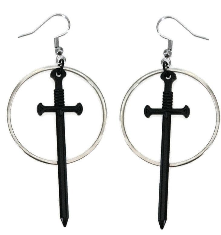 Örhängen Svärd Dagger Creoler Ringar Sword