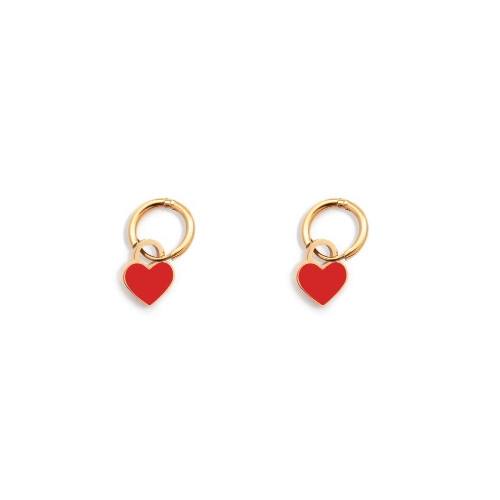 Iris Red Earrings