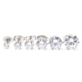Miniatyrbild 5 av 5: 2-pack Silver Kristall Piercing Örhänge Piercingsmycke – 7mm