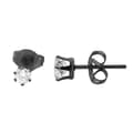 Miniatyrbild 1 av 2: 2-pack Svart Kristall Piercing Örhänge Piercingsmycke – 3mm