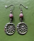 Pikkukuva 3 / 5: Earrings - Crescent Moon - Sun - Lepidolite