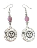 Pikkukuva 1 / 5: Earrings - Crescent Moon - Sun - Lepidolite
