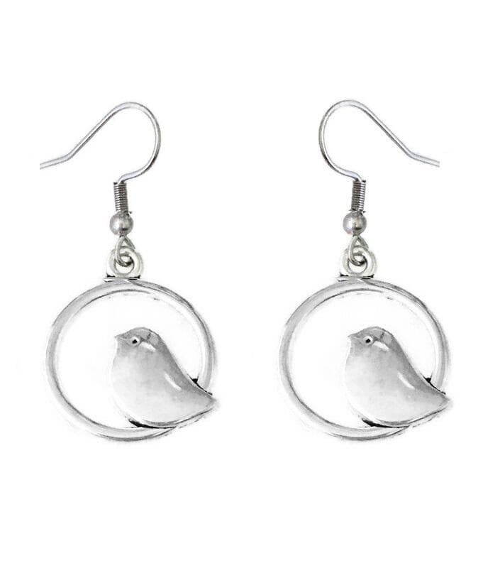 Örhängen Fågel Bird Rostfria krokar