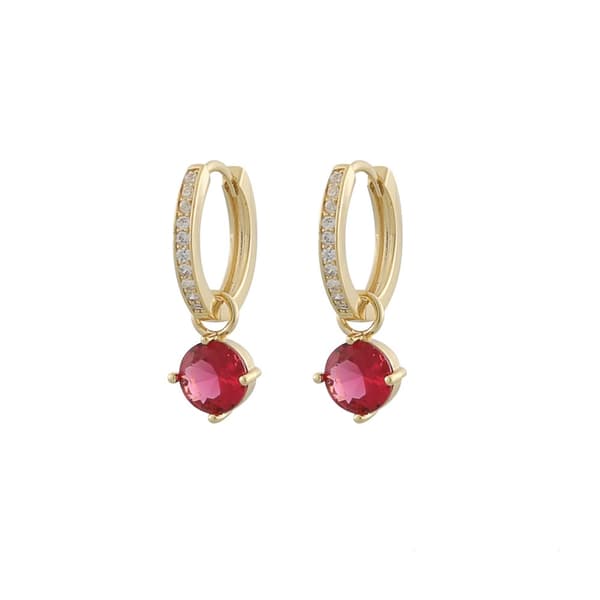 Snö - Rola Round Ring Ear Korall One Size