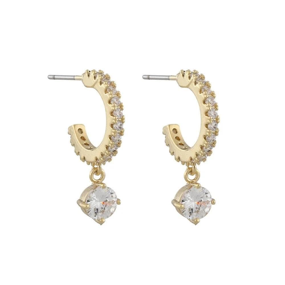 Snö Of Sweden Lurie Stone Oval Pendant Earring