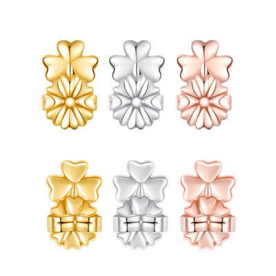 Klöverformade lyftare för örhängen 3 par Flerfärgad