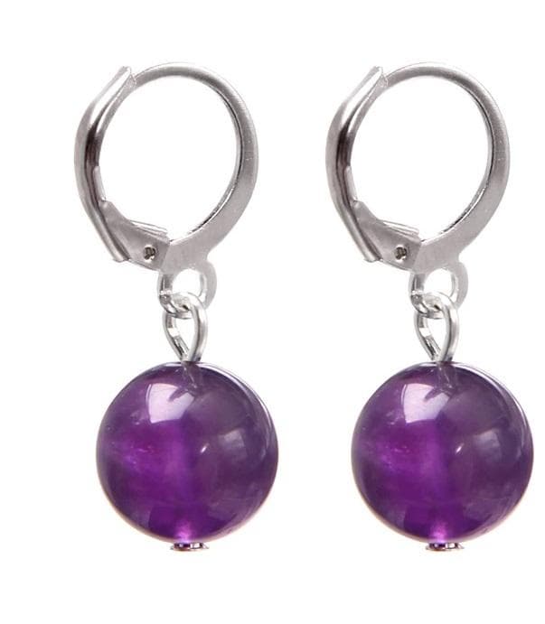 Örhängen AMETIST Pagan Stilrena Minimalistiska Rostfritt stål