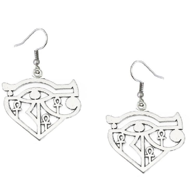 Örhängen Ankh Horus Eye Of Ra Egyptisk Skyddssymbol Udjat Öga