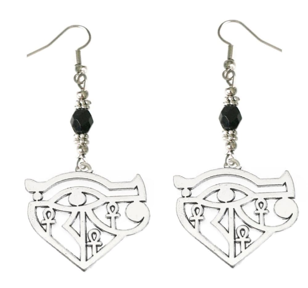 Örhängen Ankh Horus Eye Of Ra Egyptisk Skyddssymbol Udjat