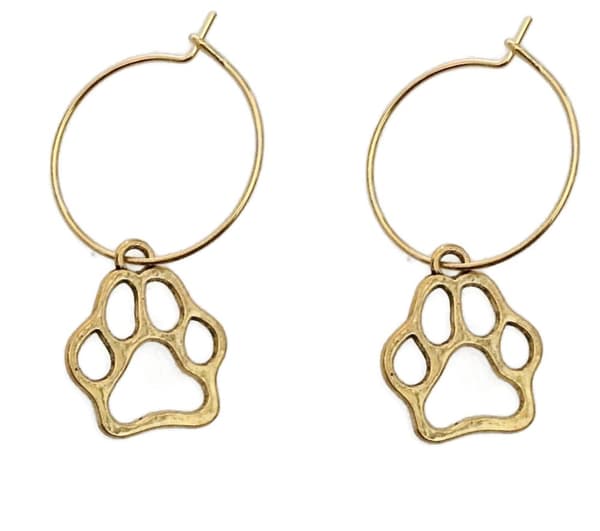 Earrings - Paws - Creoles - 2 cm