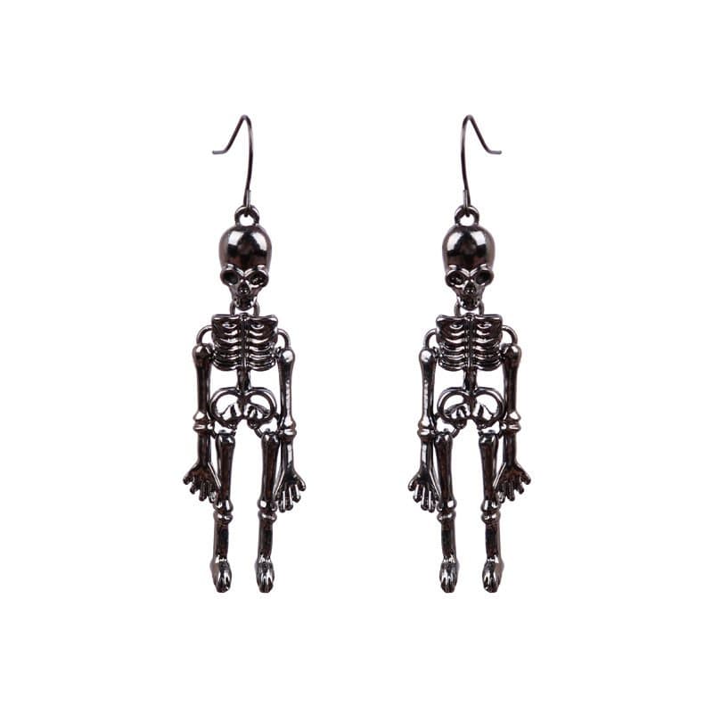 Punk Skull örhängen 1 par Svart