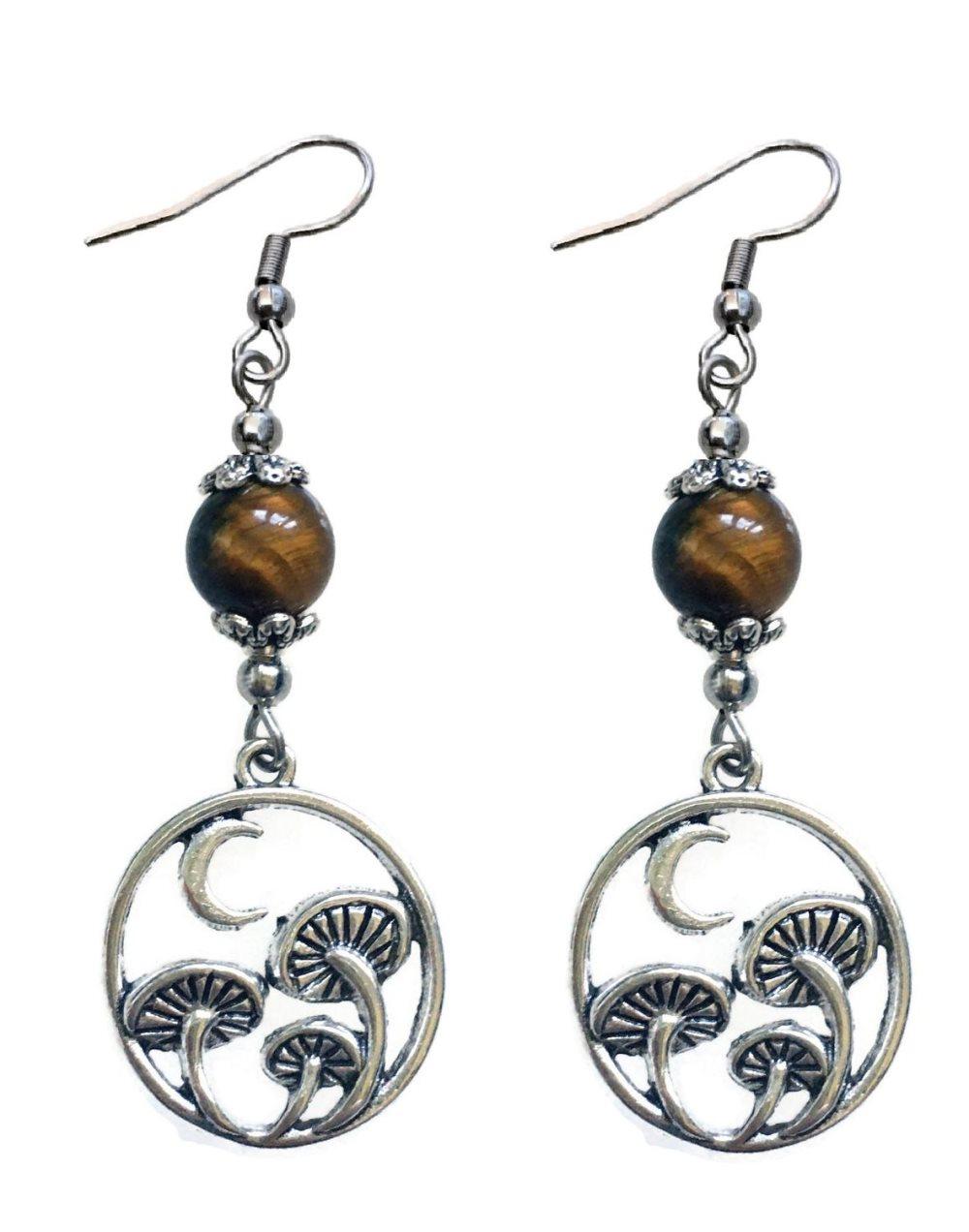 Örhängen Svamp Måne Crescent Mushroom Svampar Tigeröga Höst