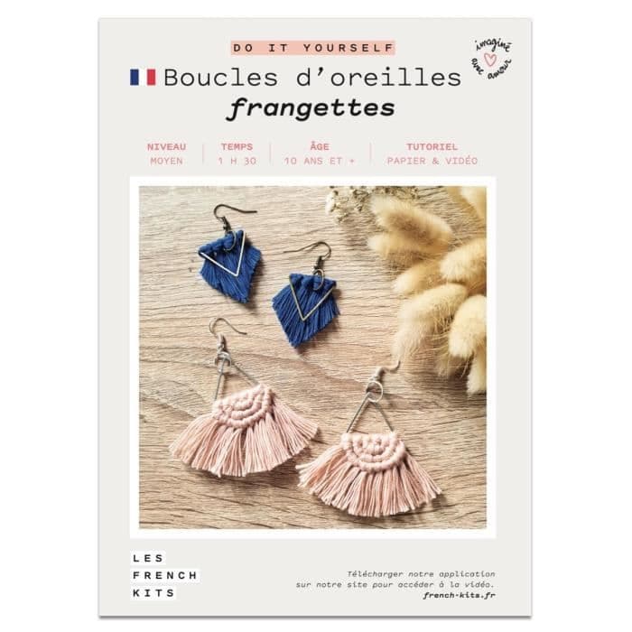 French Kits DIY Macramé Fringe Örhängen
