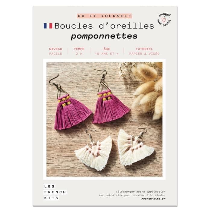 French Kits DIY Macramé Tassel Örhängen