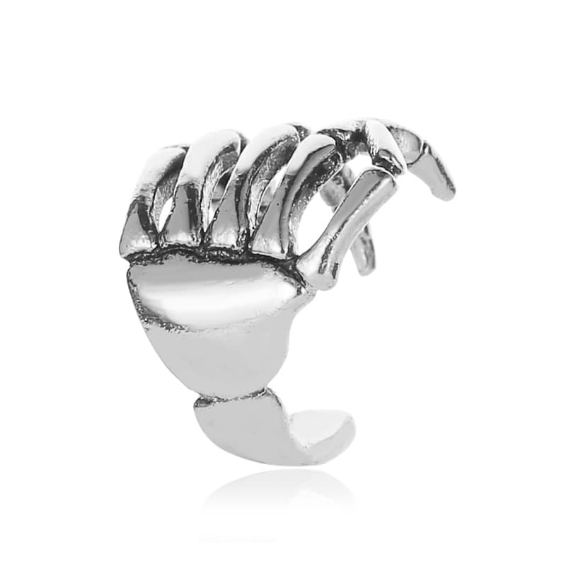Skull Hand Clip-on Örhänge Earcuff Silver