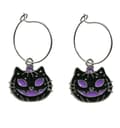Pikkukuva 1 / 2: Earrings - Creoles - Cat - Pumpkin - Purple