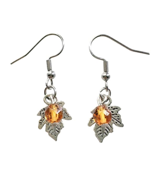 Örhängen Löv Höst Leaves Maple Leaf Lönn Silver