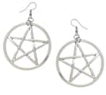 Pikkukuva 1 / 2: Örhängen Pentagram XL Stora Wicca Pagan Rostfri Krok