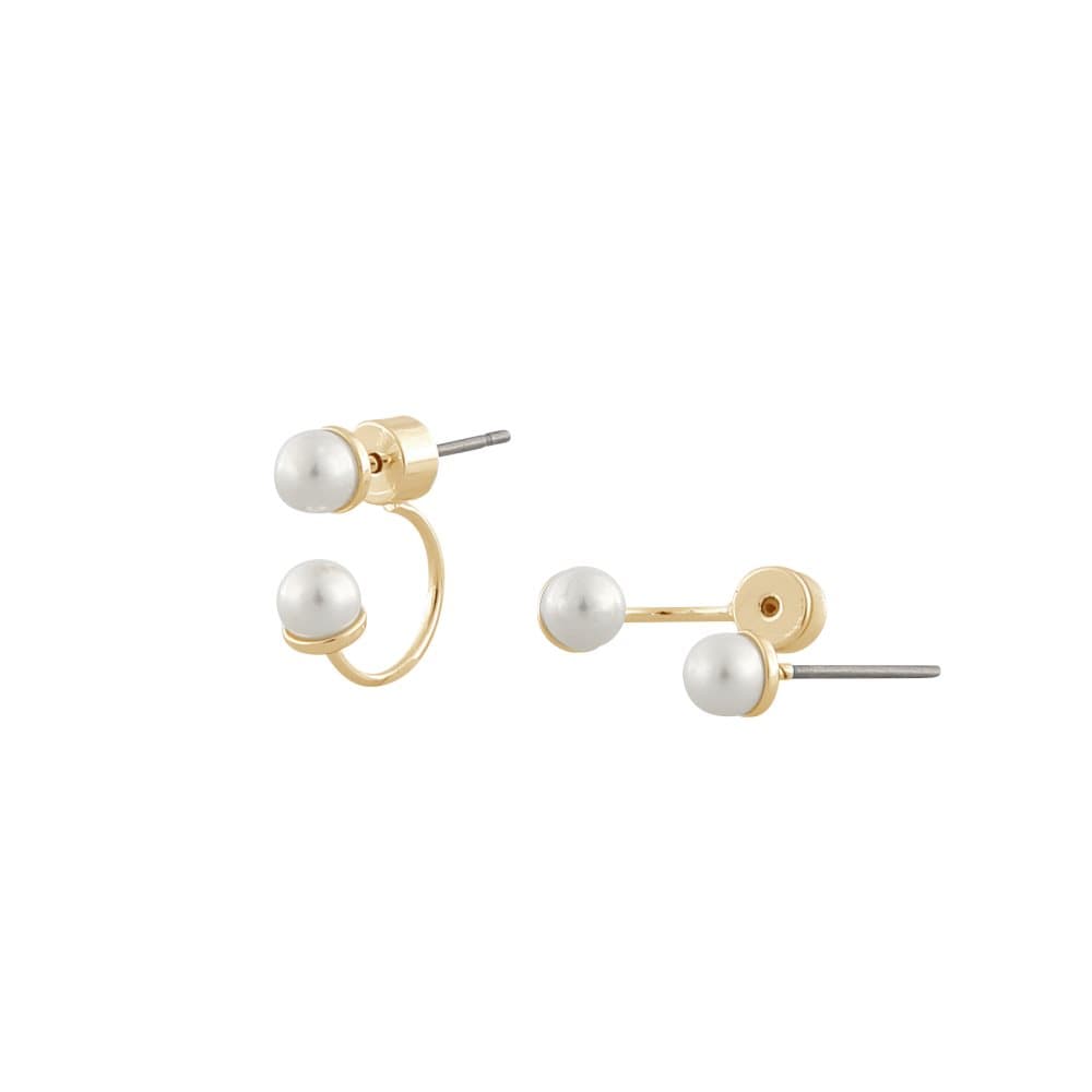 Snö - Midnight Pearl Double Earring