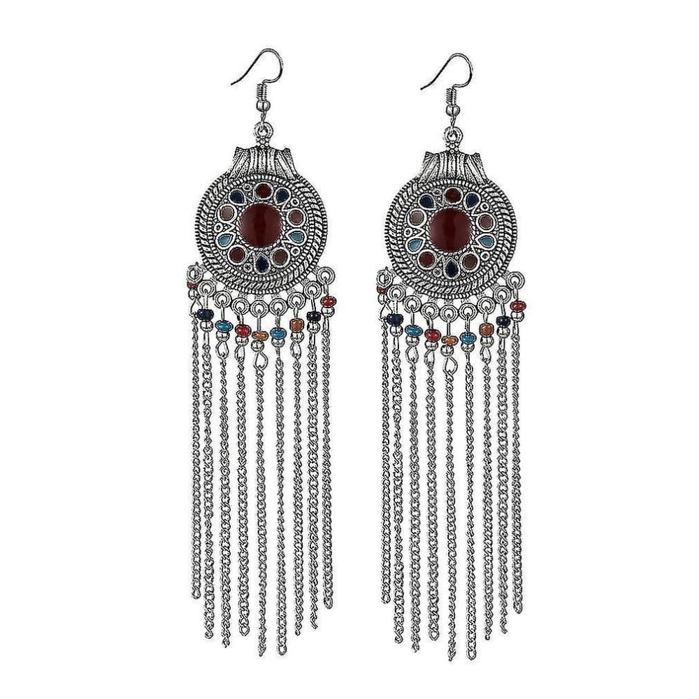 Långa örhängen Kedja Fringe Alloy eardrops för dagligt bruk