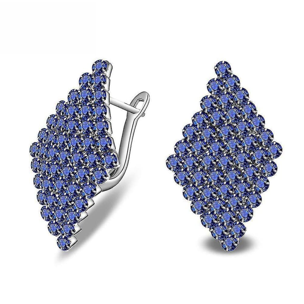 Örhängen Diamond Blue Zircon Diamond Crystal Örhängen för fest