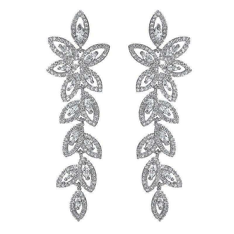 Långt örhänge Cubic Zirconia smycken Stud örhängen